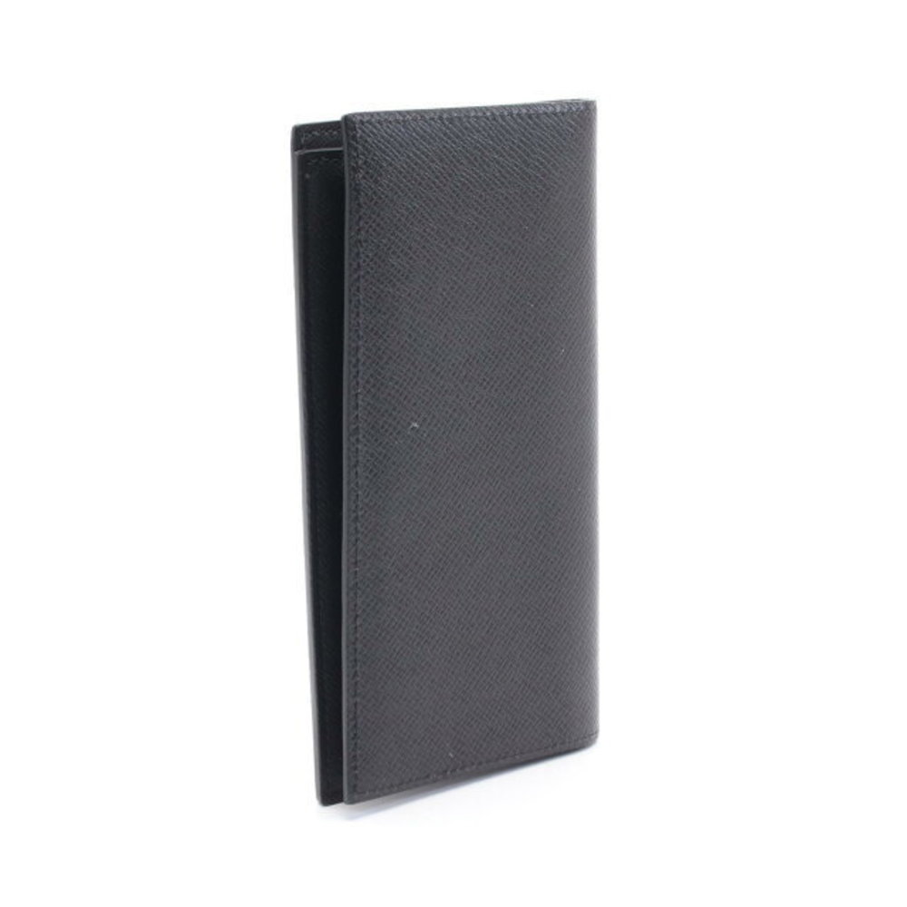 Louis Vuitton Alexandre Wallet Taiga Fold NM Black Portefeuille Leather Long